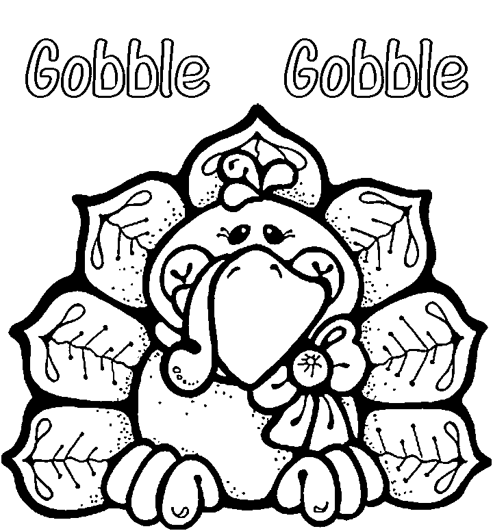 thanksgiving coloring pages gobble Coloring4free