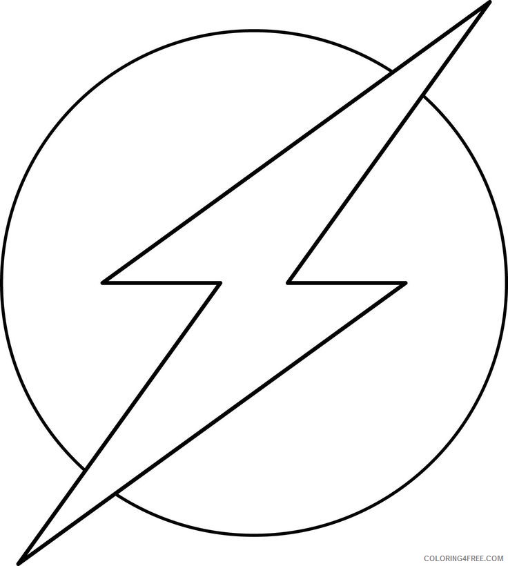 the flash coloring pages logo Coloring4free