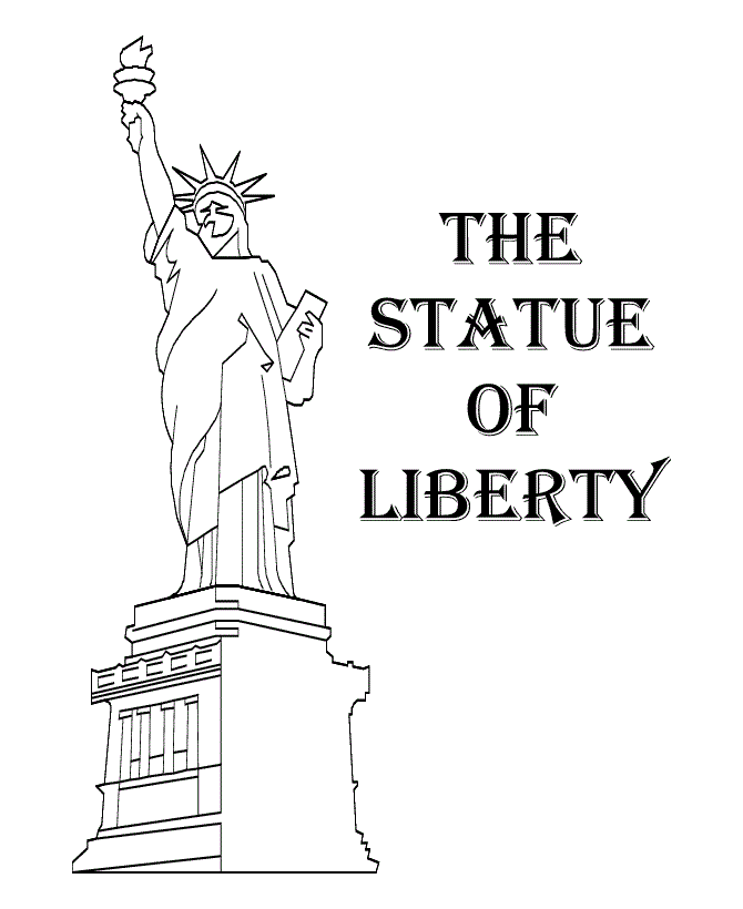 the statue of liberty coloring pages Coloring4free