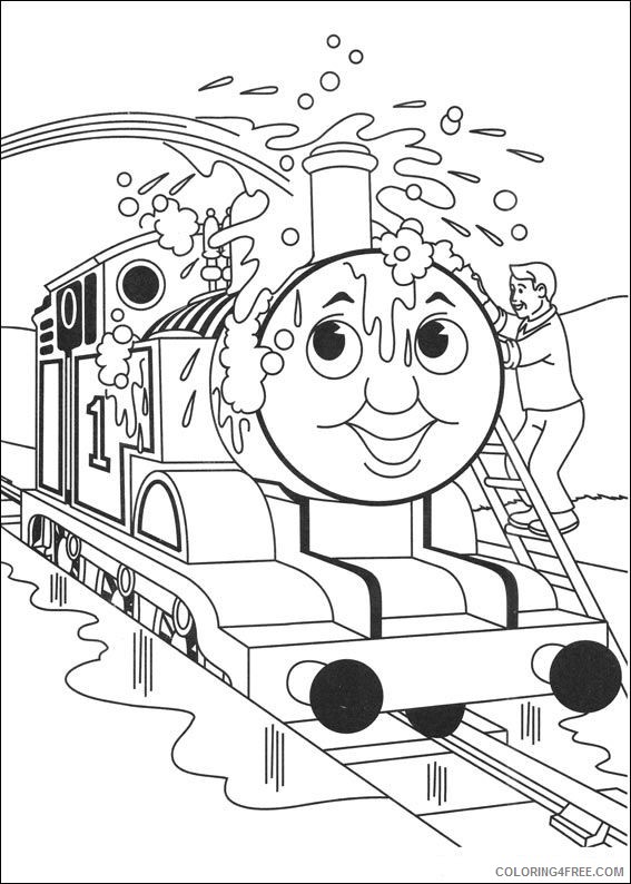 thomas and friends coloring pages thomas washed Coloring4free