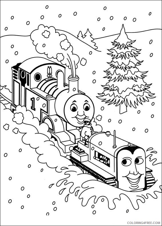 thomas and friends coloring pages through snow Coloring4free