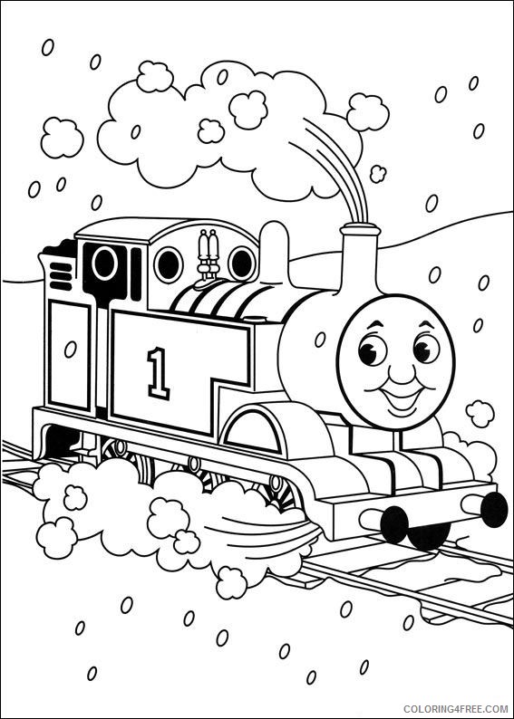 thomas and friends coloring pages through winter Coloring4free