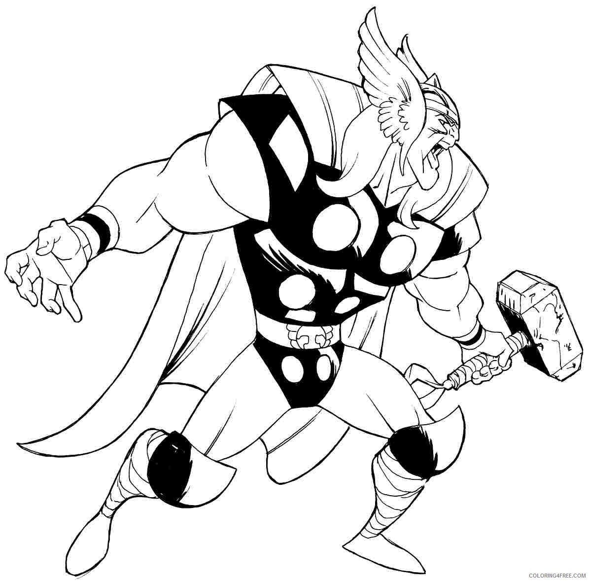 thor coloring pages cartoon Coloring4free