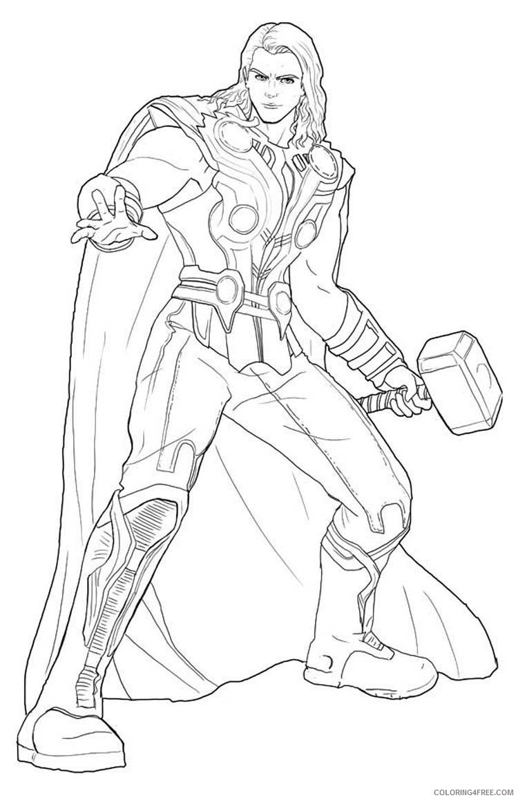 thor coloring pages to print Coloring4free