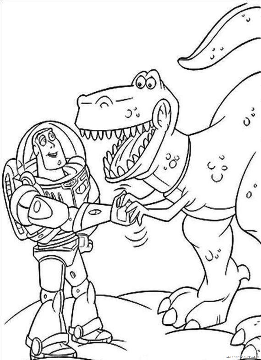 toy story coloring pages buzz and rex Coloring4free