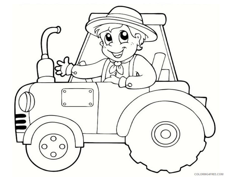 tractor coloring pages printable for kids Coloring4free