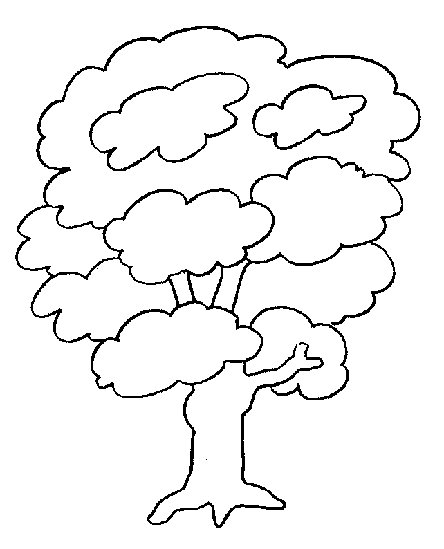 tree coloring pages for preschool Coloring4free