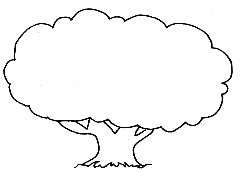 tree coloring pages for preschooler Coloring4free