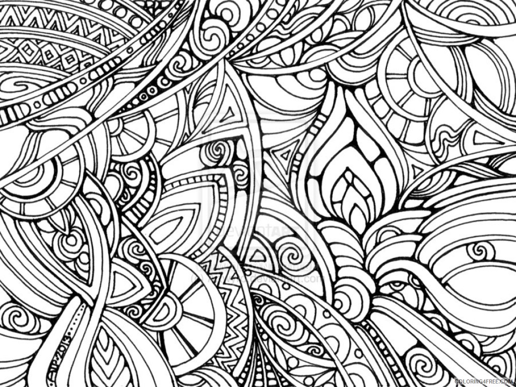 trippy coloring pages abstract Coloring4free