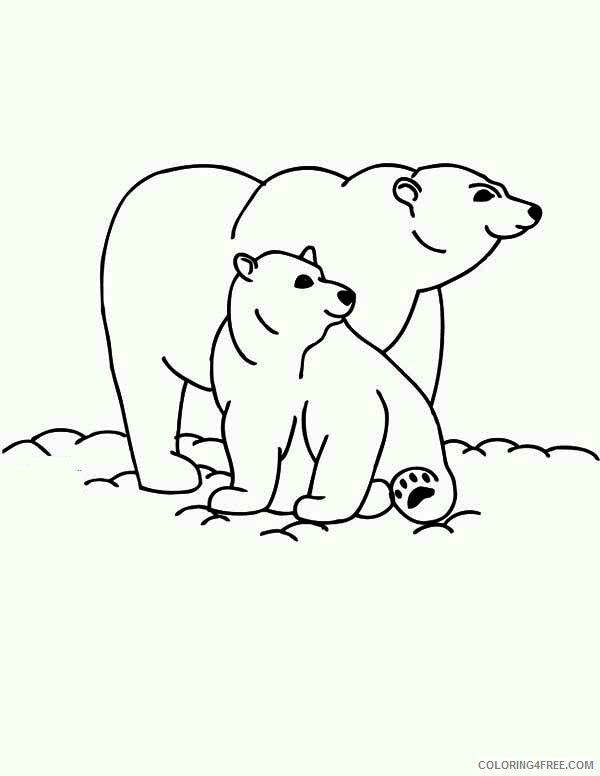 two polar bear coloring pages Coloring4free