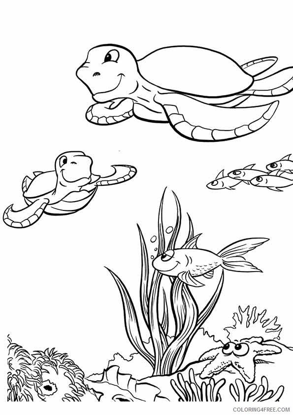 under the sea coloring pages animals and plants Coloring4free