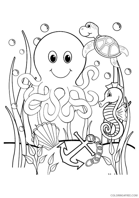 under the sea coloring pages to print Coloring4free