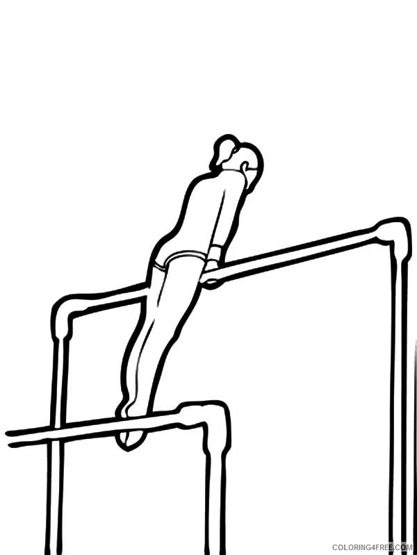 uneven bars gymnastics coloring pages Coloring4free