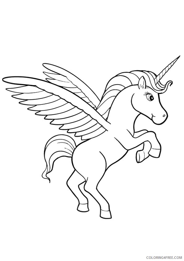 unicorn coloring pages for kids Coloring4free