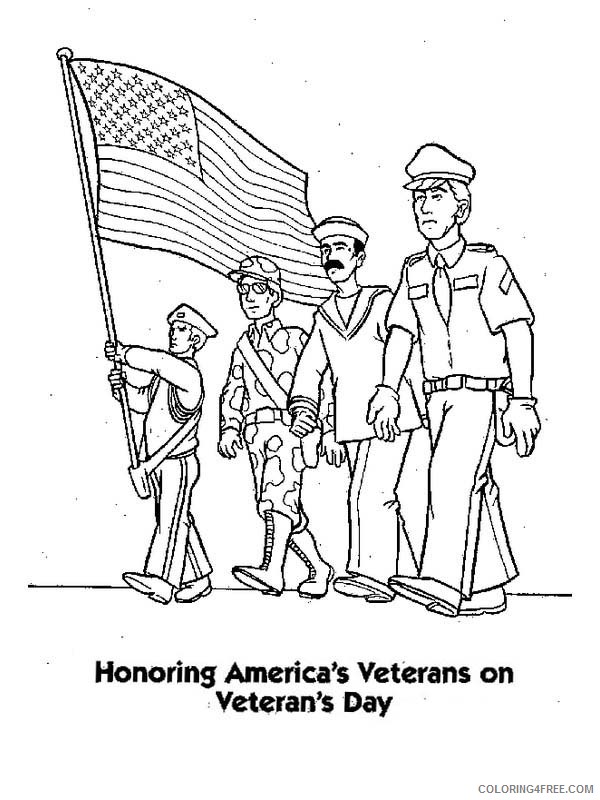 veterans day coloring pages honoring veterans Coloring4free