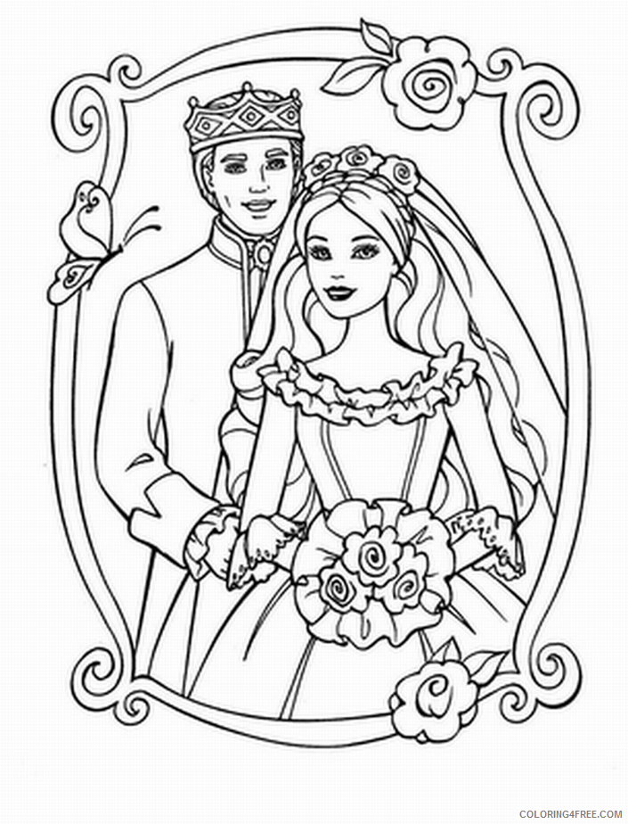 wedding coloring pages bridal Coloring4free