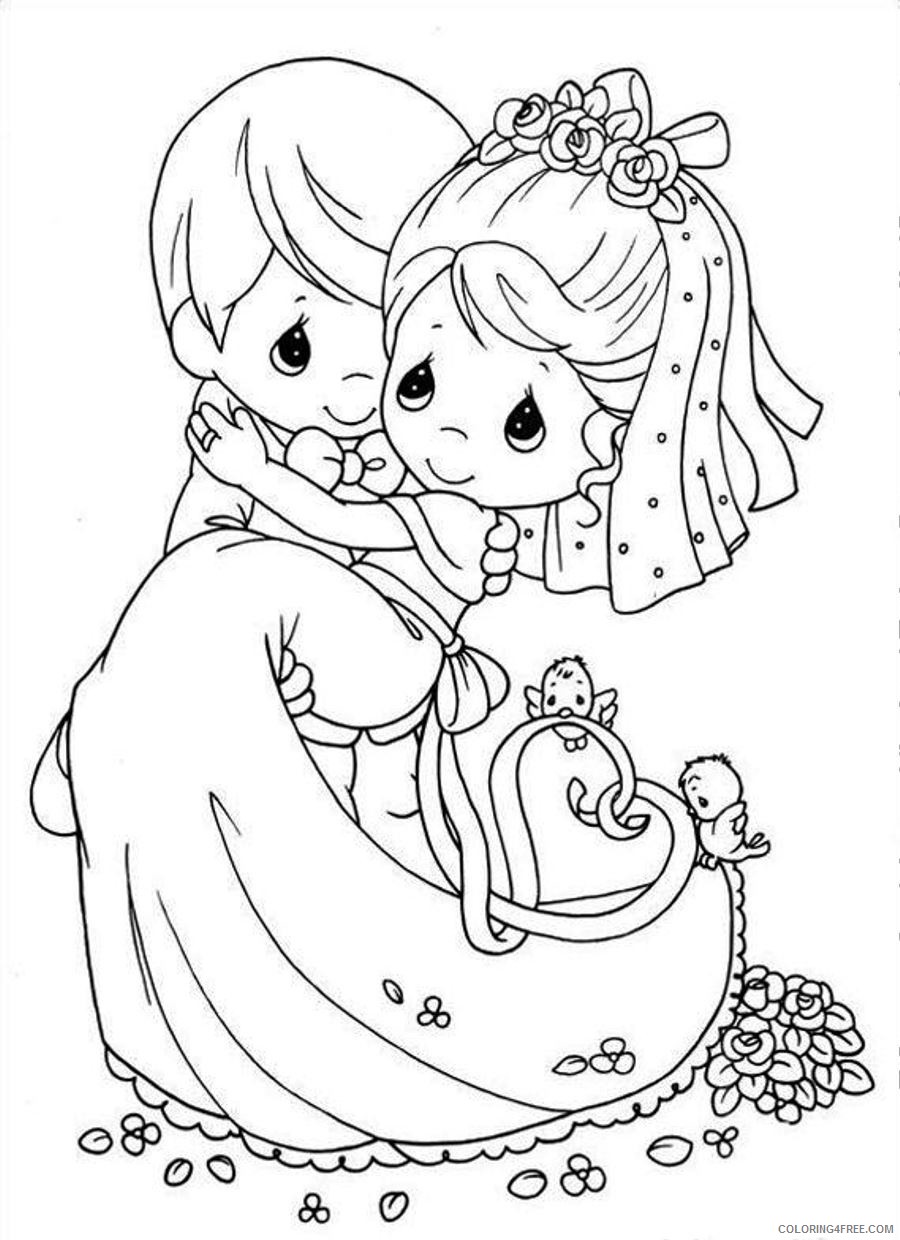 wedding coloring pages couple Coloring4free