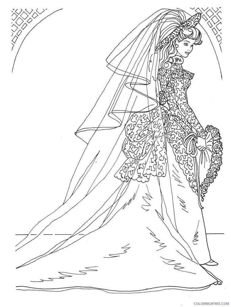 wedding coloring pages for adults Coloring4free