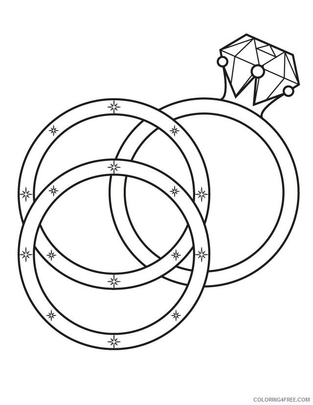 wedding coloring pages wedding ring Coloring4free