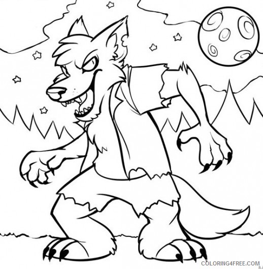 werewolf monster coloring pages Coloring4free