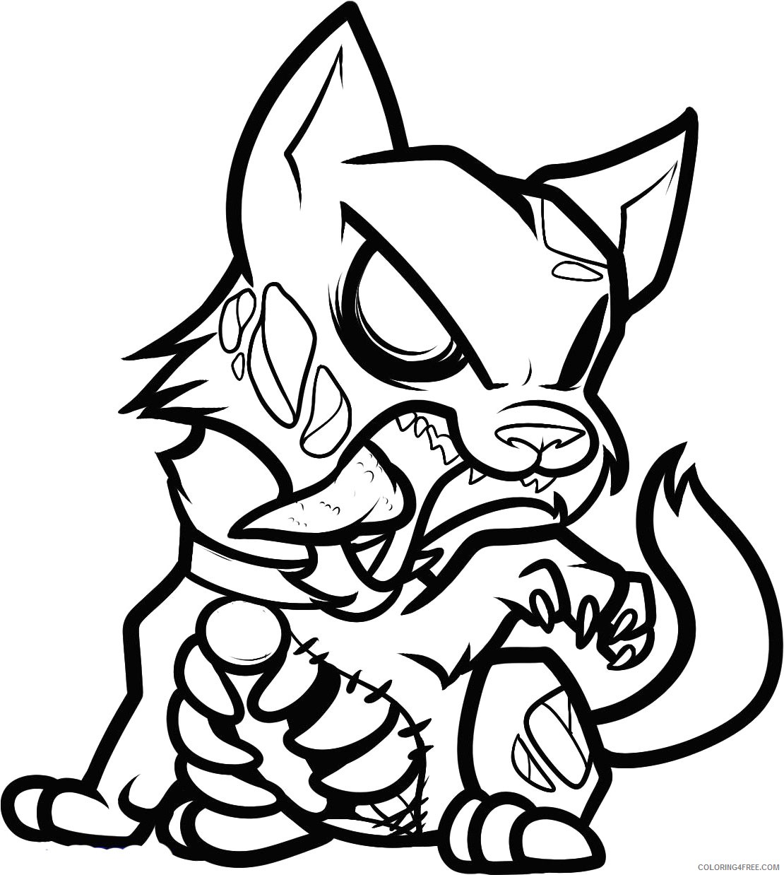 werewolf zombie coloring pages Coloring4free