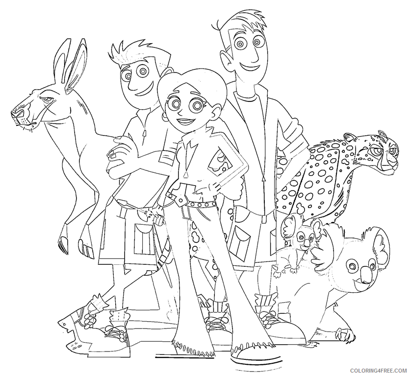 wild kratts coloring pages to print Coloring4free