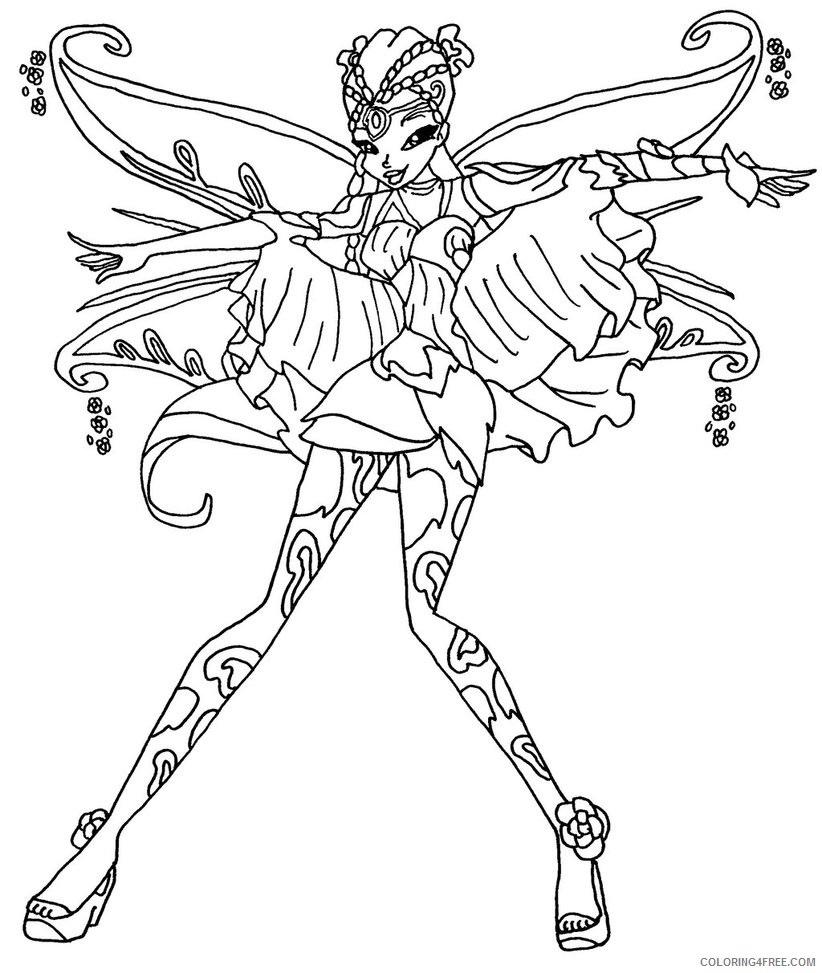 winx club coloring pages free to print Coloring4free
