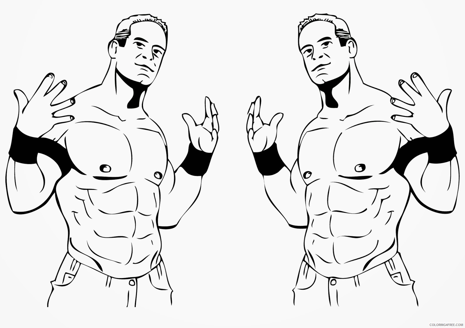 wwe coloring pages john cenas style Coloring4free