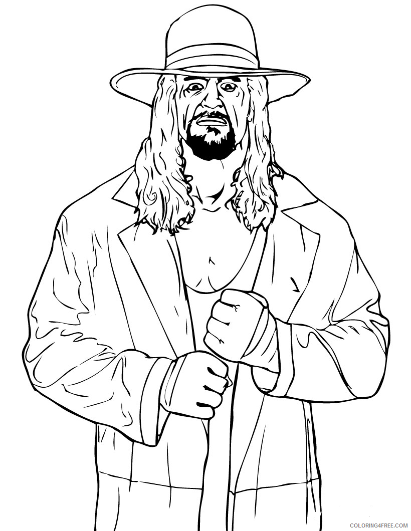 wwe coloring pages undertaker Coloring4free