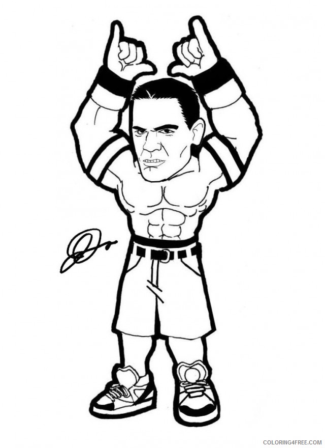 wwe john cena coloring pages for kids Coloring4free