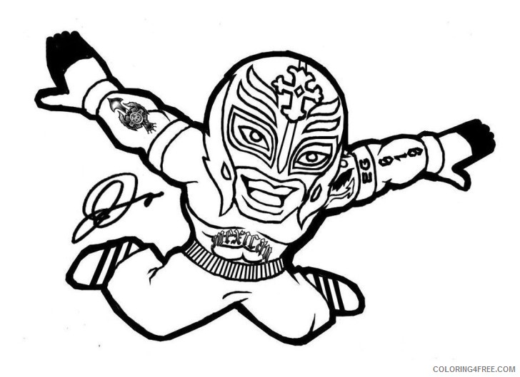 wwe rey mysterio coloring pages for kids Coloring4free
