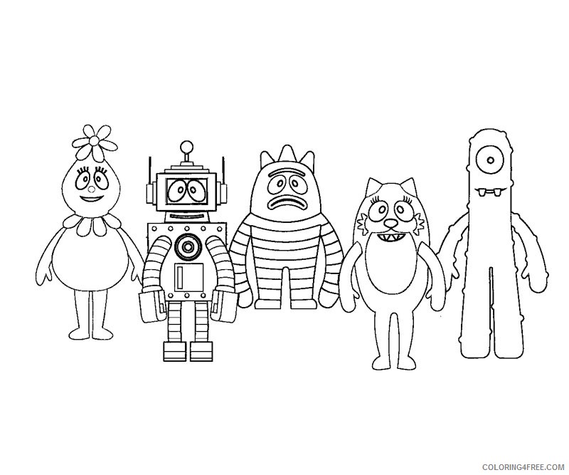 yo gabba gabba coloring pages for kids Coloring4free