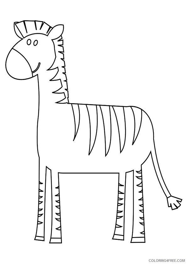 zebra coloring pages for preschool Coloring4free