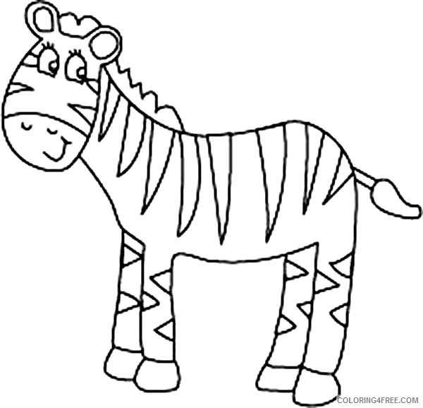 zebra coloring pages for preschooler Coloring4free
