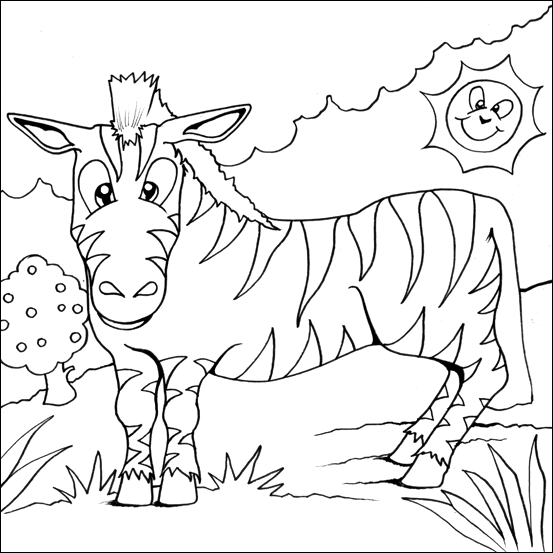 zebra coloring pages printable for kids Coloring4free