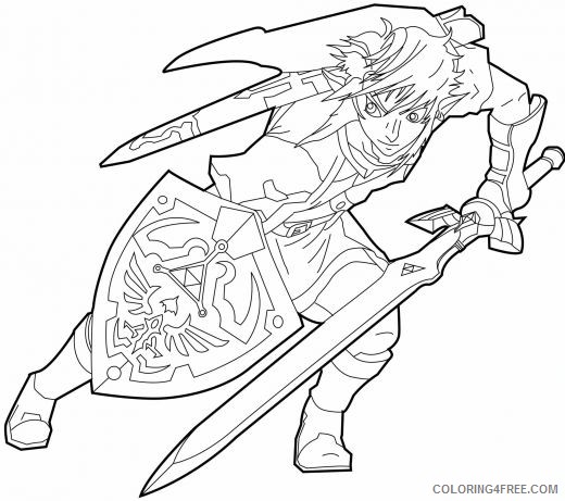 zelda coloring pages free to print Coloring4free