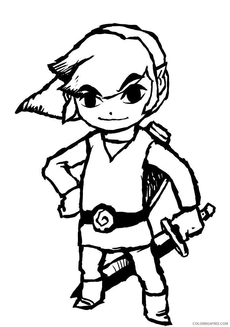 zelda coloring pages toon link Coloring4free