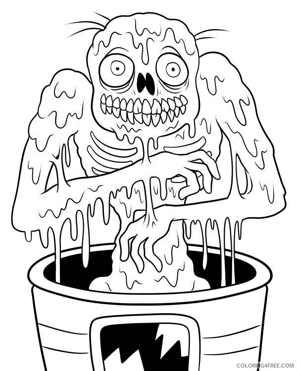 zombie coloring pages free to print Coloring4free