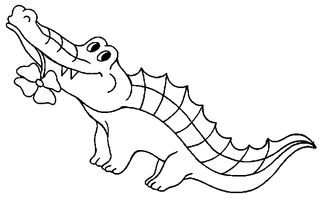 zoo animal coloring pages crocodile Coloring4free