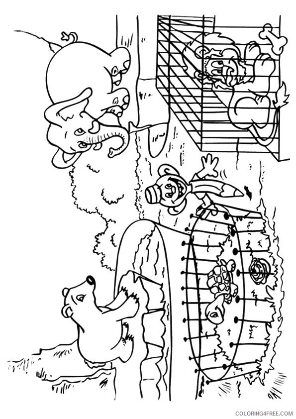 zoo coloring pages free printable Coloring4free