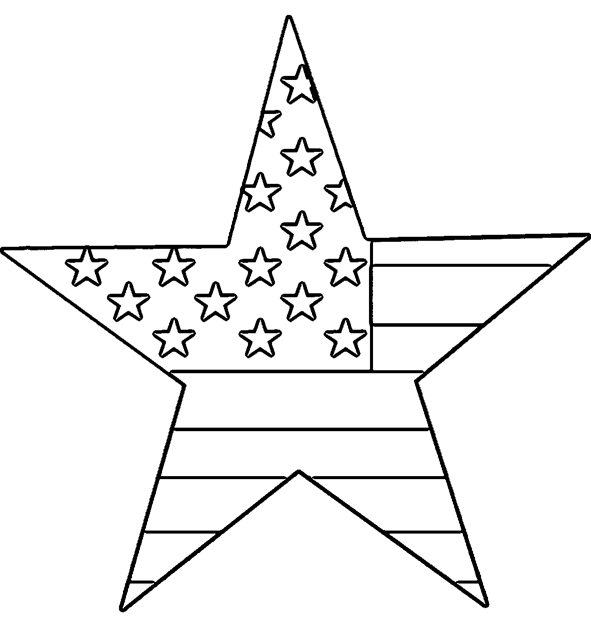 4th of july coloring pages star Coloring4free