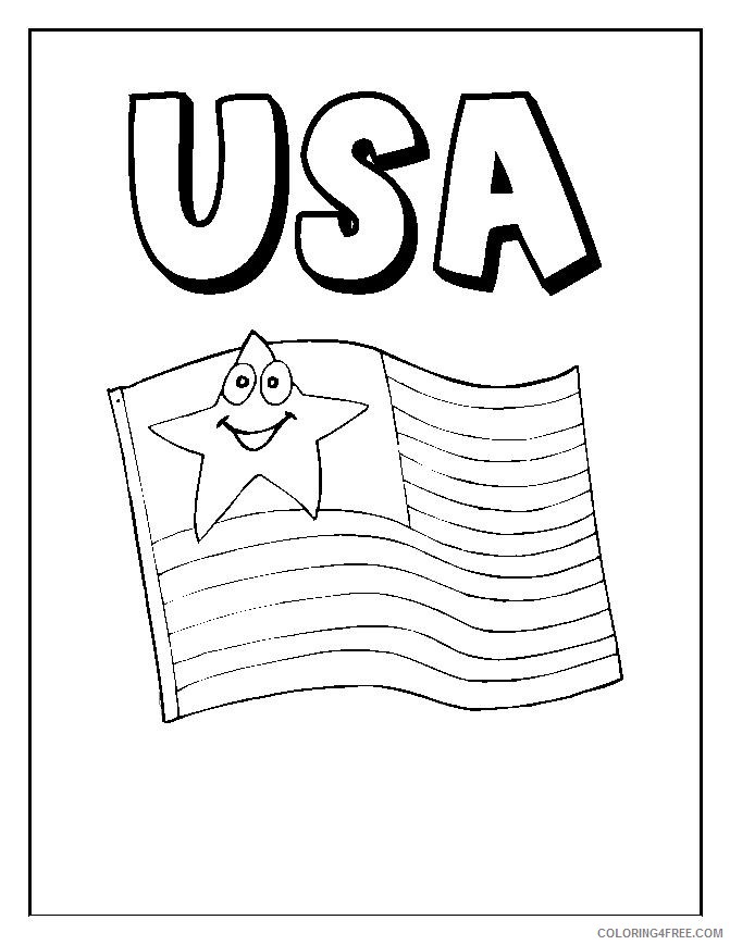 4th of july coloring pages usa flag Coloring4free