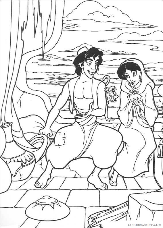 Aladdin Coloring Pages Printable Coloring4free
