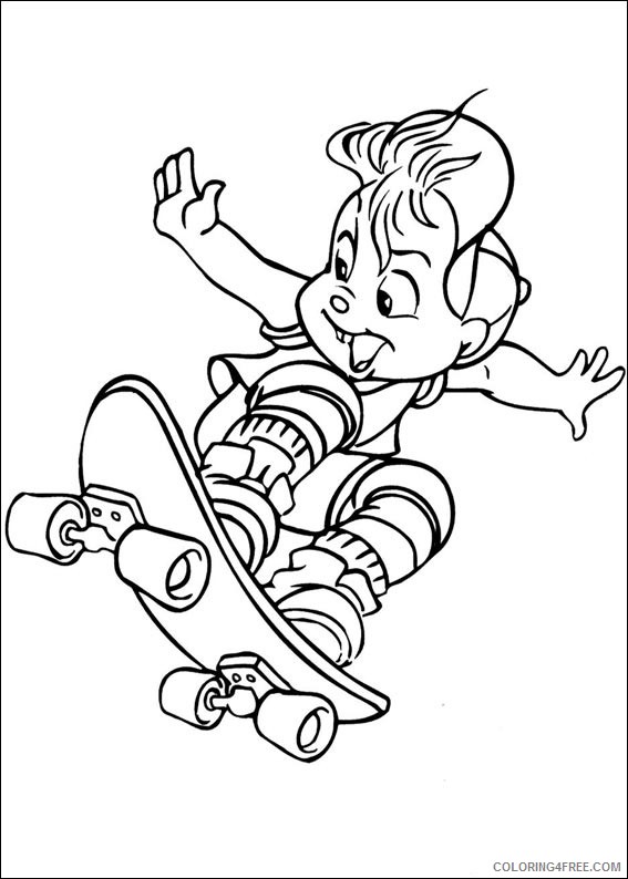 Alvin and The Chipmunks Coloring Pages Printable Coloring4free