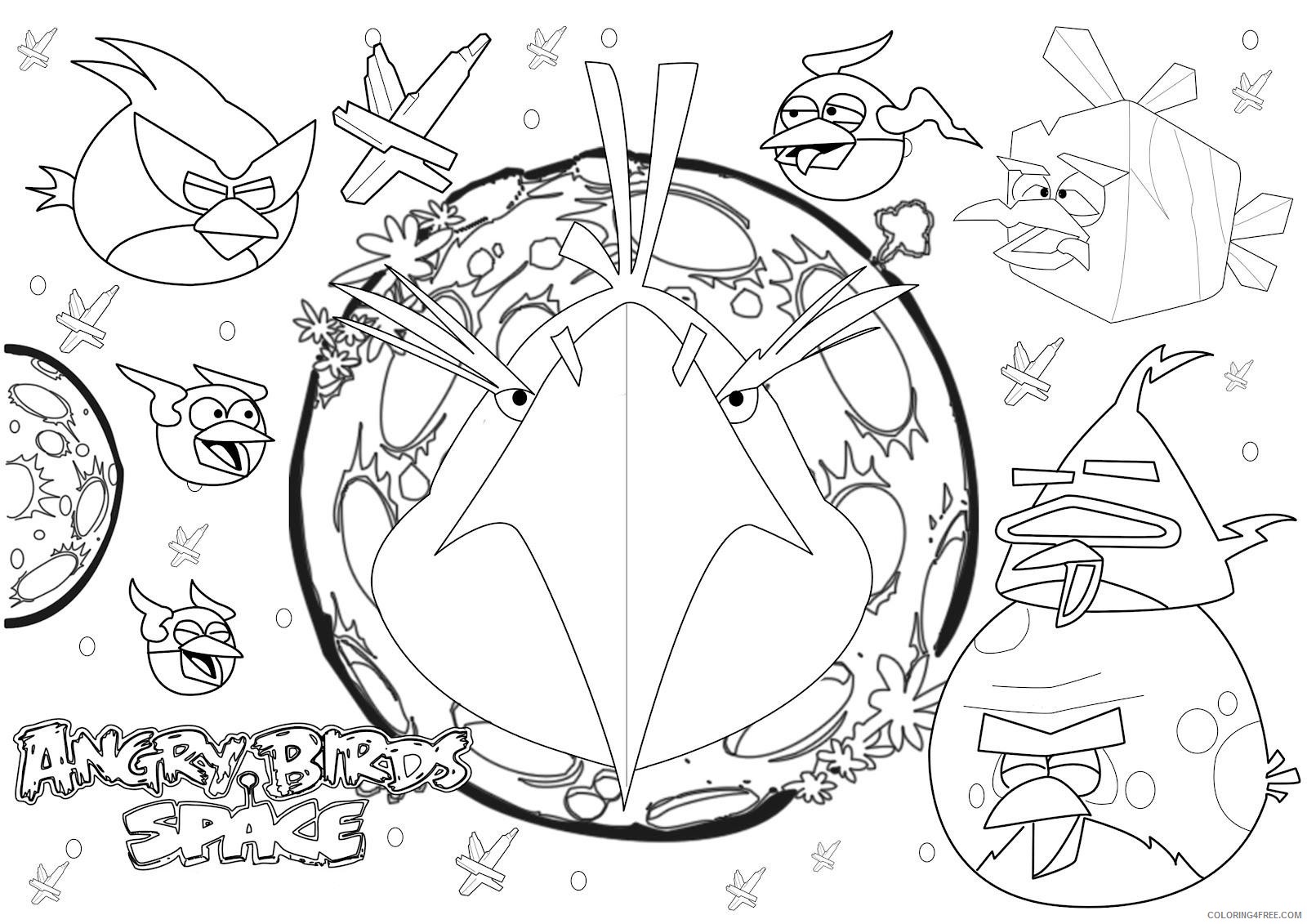 Angry Birds Coloring Pages Printable Coloring4free