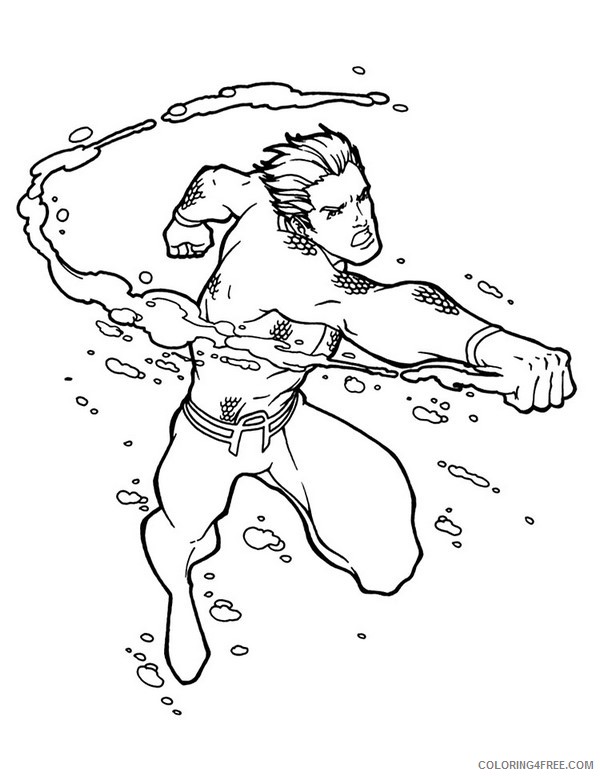 Aquaman Coloring Pages Printable Coloring4free