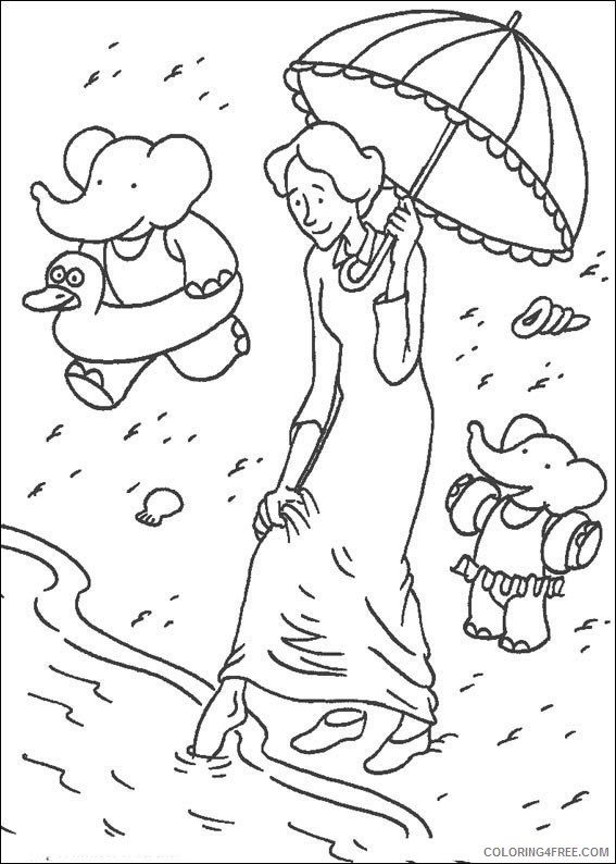 Babar Coloring Pages Printable Coloring4free