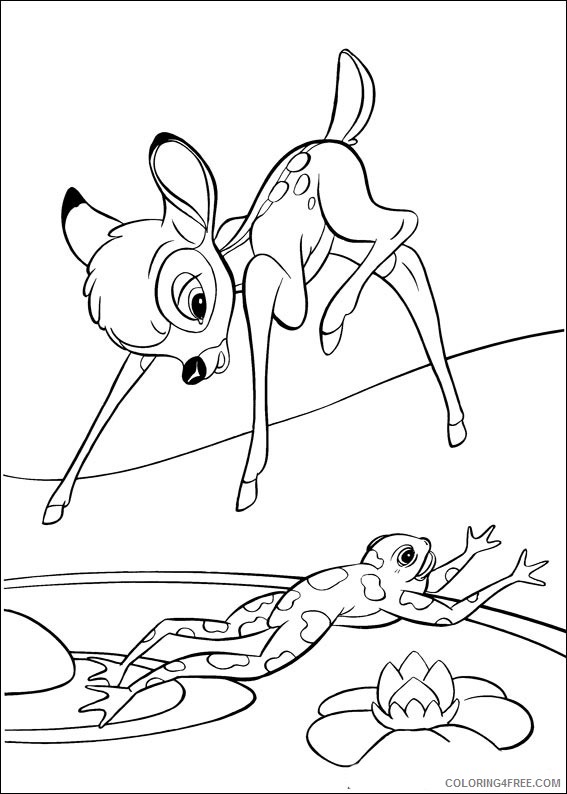 Bambi Coloring Pages Printable Coloring4free