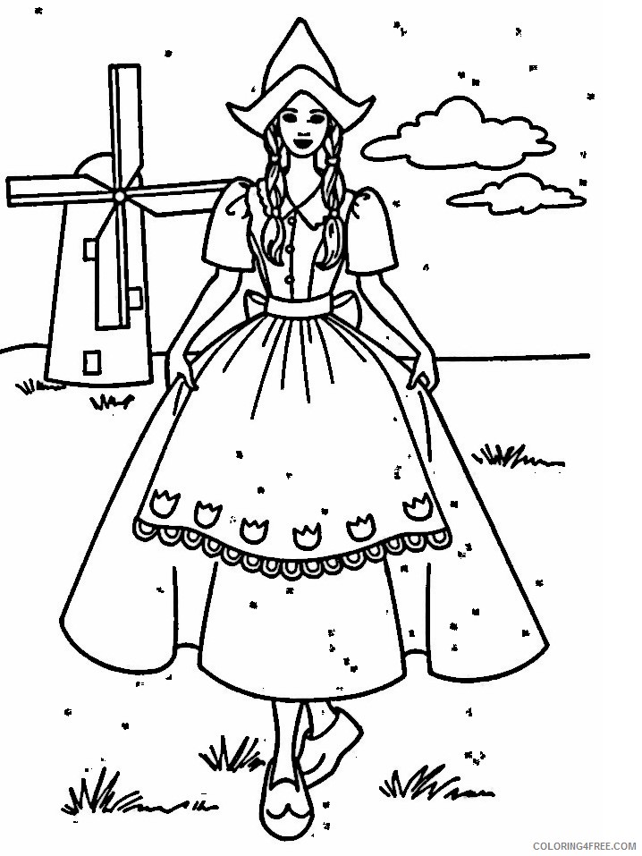 Barbie Coloring Pages Printable Coloring4free