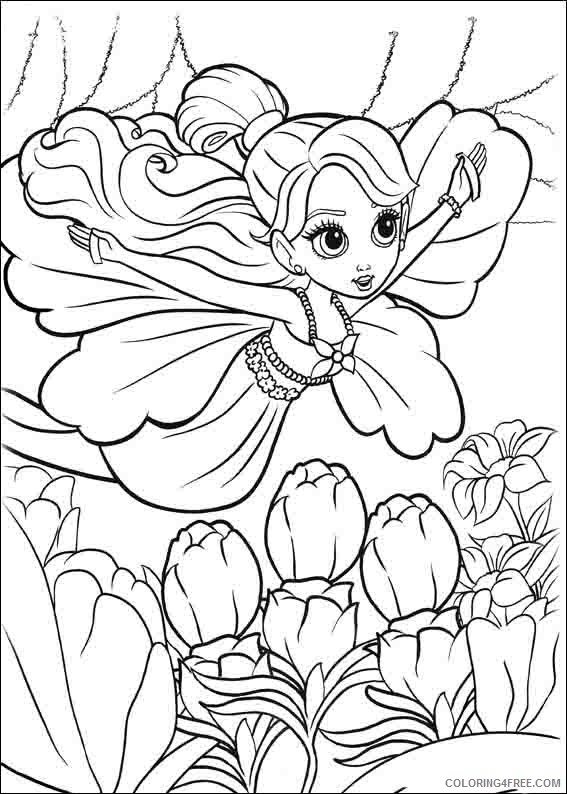 Barbie Thumbelina Coloring Pages Printable Coloring4free